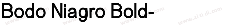 Bodo Niagro Bold字体转换